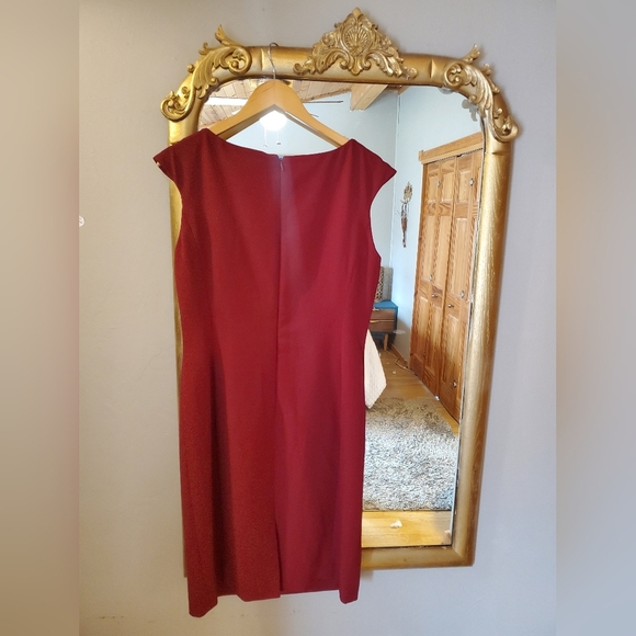 Tahari Wine Red Dress - Picture 9 of 11
